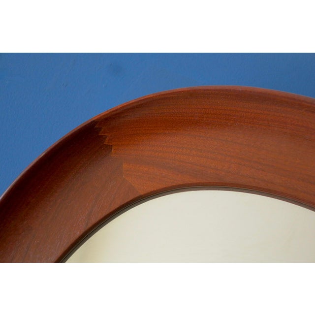 Wood Large Sculptural Mahogany Wall Mirror from AB Glas & Trä Hovmantorp, 1960s For Sale - Image 7 of 11