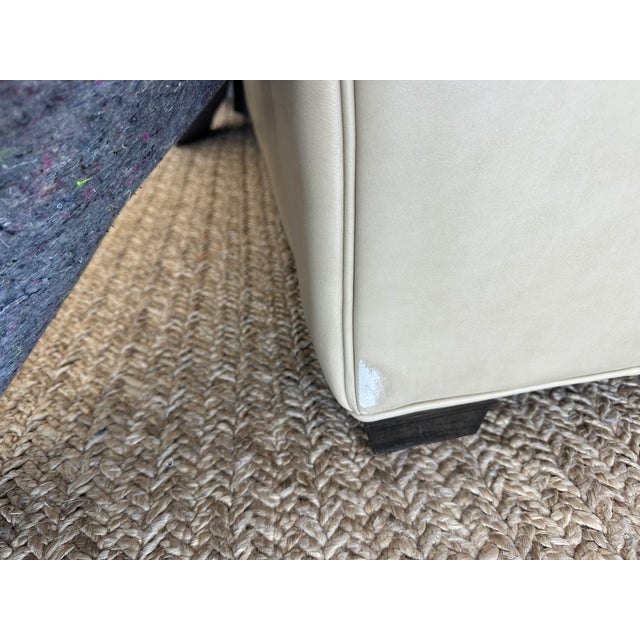 2020s Hancock & Moore Genuine Leather Sofa - Channel Tufted Back With Rolled Arms For Sale - Image 5 of 8