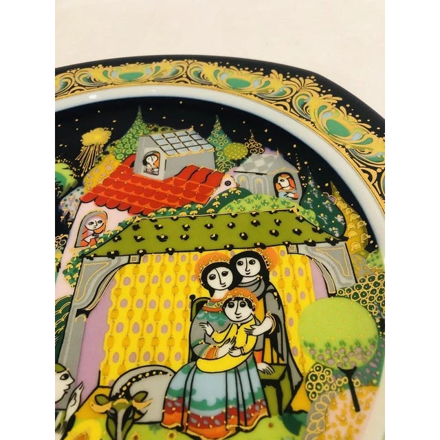 Silent Night Holy Night Christmas Plate by Bjørn Wiinblad for Rosenthal, 1983, in Good conditions. Designed 1980 to 1989...