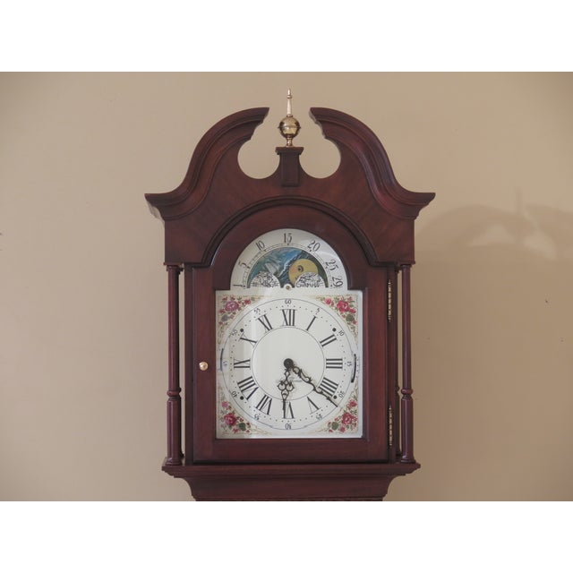 1980s Vintage Seth Thomas Mahogany Multi Chime Setting Grandfather