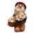 Late 20th Century Gnome Gathering Flowers Looking Up Garden Weathered Elf Fairy For Sale