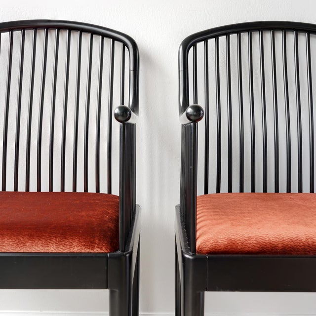 Vintage Stendig "Andover" Pair of Arm Chairs in Copper Rust Velvet For Sale - Image 14 of 18