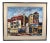 1960s Expressionist European Cityscape Oil Painting, Framed For Sale