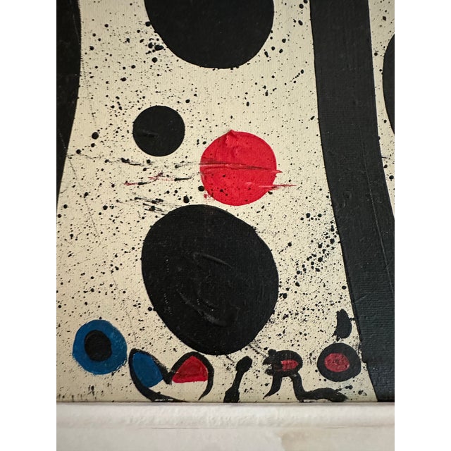 Abstract "Central Park", Original Oil on Canvas, Joan Miro, 1980 For Sale - Image 3 of 14