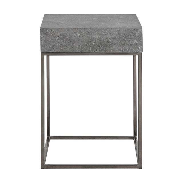Square Concrete End Table Chairish