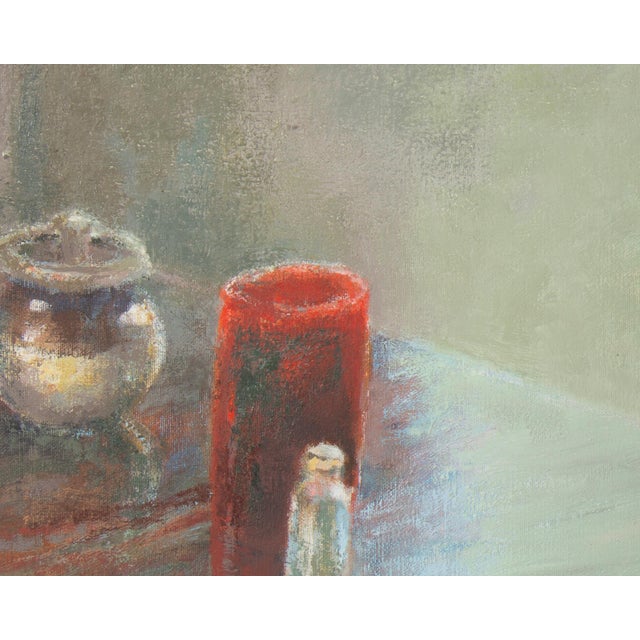 Contemporary 1989 “Table” Oil on Canvas Painting Elzbieta Sikorska For Sale - Image 3 of 9