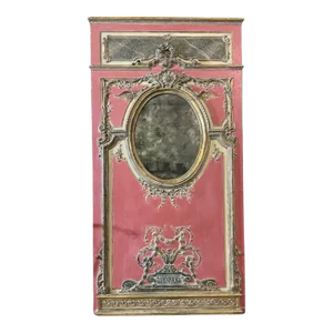 Antique French Carved Oversized Wall Mirror