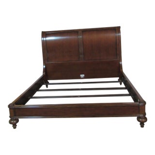 1980s Stanley King Size Sleigh Bed Stunning Designer For Sale