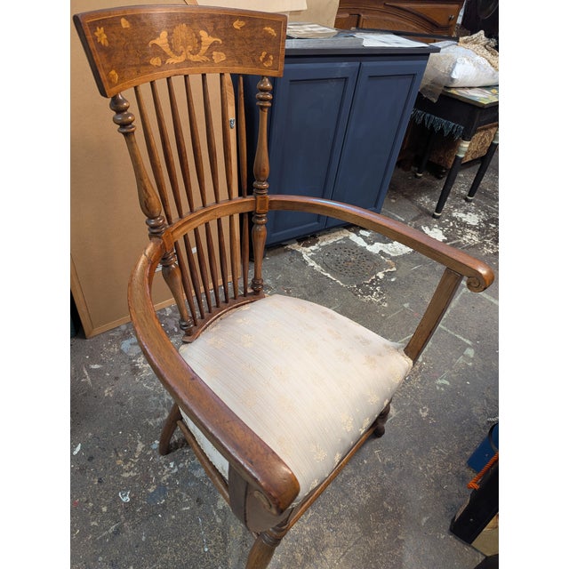 1930s Inlay Arm Chair For Sale - Image 4 of 11