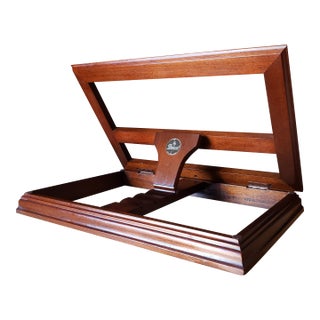 Vintage Drexel Heritage Mahogany Folding Lectern – Mid-Century Book Stand For Sale