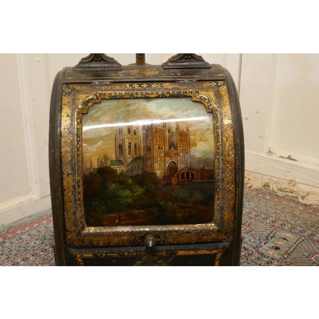 Regency Toleware Gilt and Reverse Painted Purdonium, 1830s For Sale - Image 4 of 10