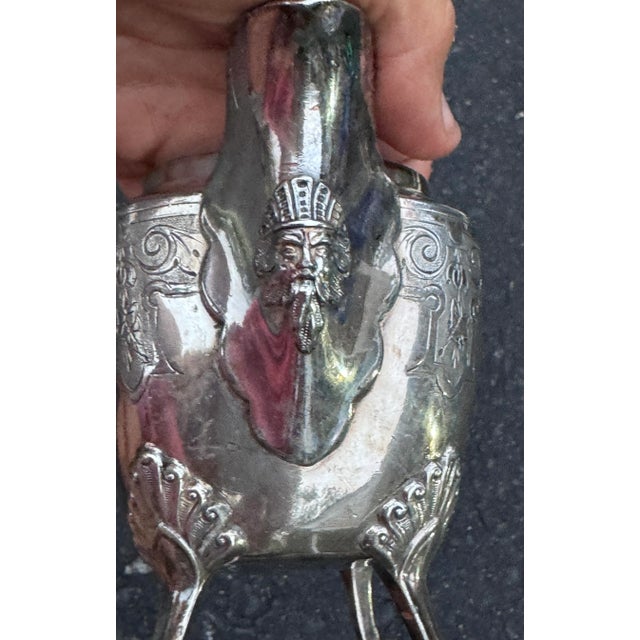 Traditional Late 19th Century Reed & Barton 5 Piece Silver Plate Lions Feet Tea Set #2405 1869- 6 Pieces For Sale - Image 3 of 12