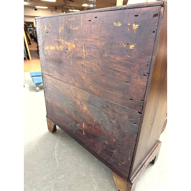 Antique Chippendale Style Mahogany Block Front Secretary Desk With Shell Carving For Sale - Image 12 of 13