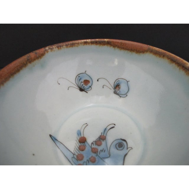 Incredibly sweet Vintage Ken Edwards Mexican pottery, cereal bowl from the El Palomar studio in Tonalá, Mexico. Crafted in...