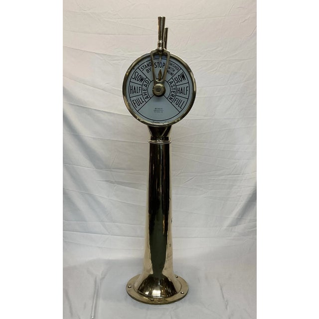 Solid Brass Ships Telegraph By Bendix For Sale In Boston - Image 6 of 12