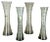 Hand Blown Crystal Glass Vases from Alfred Taube, Germany, 1960s, Set of 4 For Sale