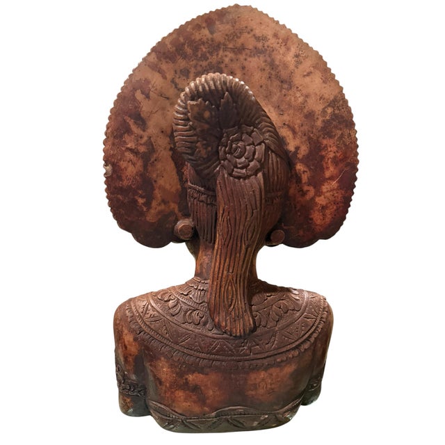 Mid 20th Century Balinese Terracotta Female Busts- A Set of 2 For Sale - Image 5 of 5