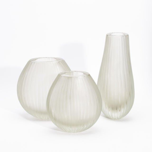 Hand-Blown Murano Supreme Vase in Citrine Medium For Sale - Image 11 of 12
