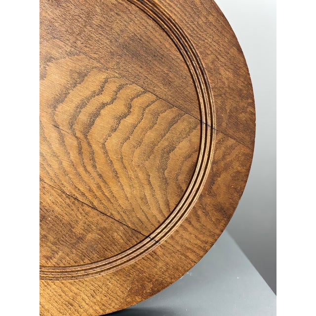 Chunky Low Turned Wood Brutalist Side Table in the style of Charles Dudouyt, 1950s For Sale - Image 15 of 17