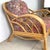 Ficks Reed Ficks Reed Style Rattan Lounge Chair and Ottoman With Floral Cushions For Sale - Image 4 of 18