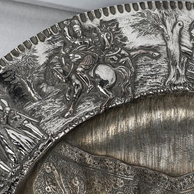 19th Century Victorian Silver Plated Shakespeare Charger, Elkington, 1850s For Sale - Image 10 of 18