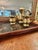 Late 20th Century Vintage "Art De Chine" Faux Bamboo and Black Lacquer Tray Attributed to Palecek For Sale - Image 5 of 12