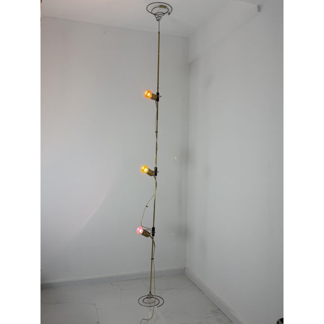 Adjustable Ceiling or Floor 3-Light Lamp in the style of Francesco Fois for Reggiani, 1970s For Sale - Image 13 of 15