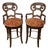 Pair of Century Furniture Carved Wood Swivel Bar Stools With Paisley Upholstery For Sale