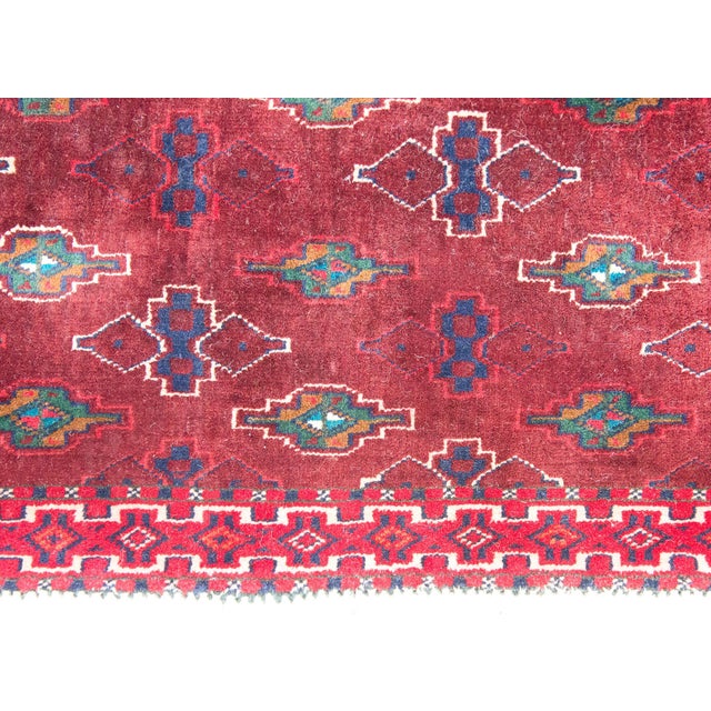 Textile Vintage Persian Turkmen Rug For Sale - Image 7 of 13