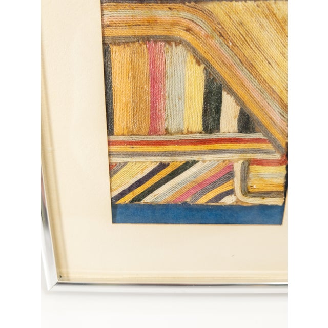 Mid-Century Modern Abstract Textile Thread Art Piece | Chairish