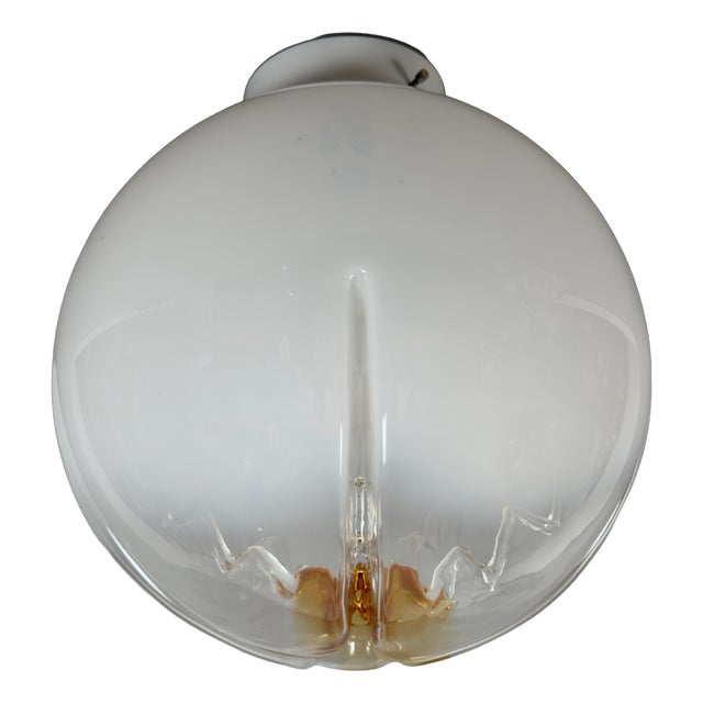 Space Age Sphere Ceiling Lamp in Murano Glass from Mazzega, 1970s For Sale