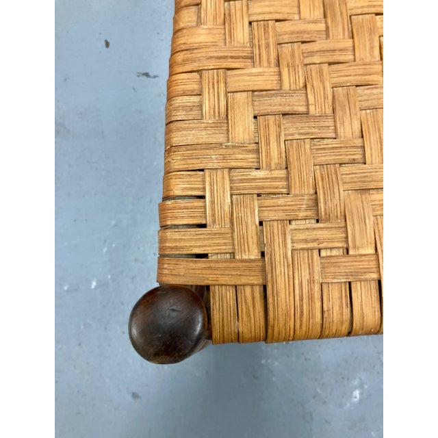 Antique Danish Rustic Shaker Style Woven Seat Chair For Sale - Image 9 of 10