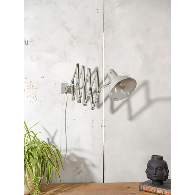 Vintage Gray Hala Zeist Scissor Lamp, 1960s For Sale - Image 11 of 14