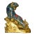 Late 19th Century Cloisonné Enamel Tiger Statue on Gilt Base, 1.6kg For Sale