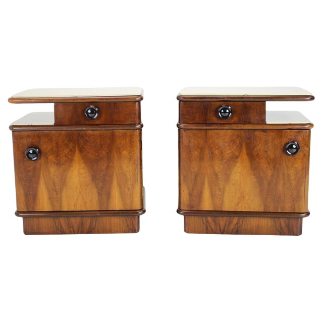 Bedside Tables, Czechoslovakia, 1945s, Set of 2 For Sale