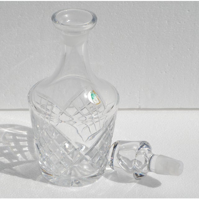 Victorian 1950s Waterford Crystal Whiskey Spirit Liquor Decanter Handmade Cut Glass Pattern For Sale - Image 3 of 14