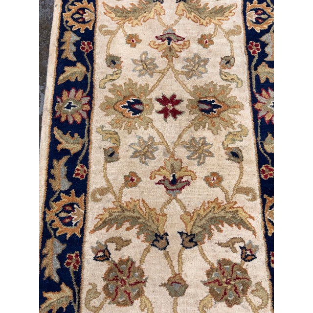 Textile 2ft 7in × 9ft Jaunty Legacy Collection Le-75 Wheat Wool Runner Rug For Sale - Image 7 of 12