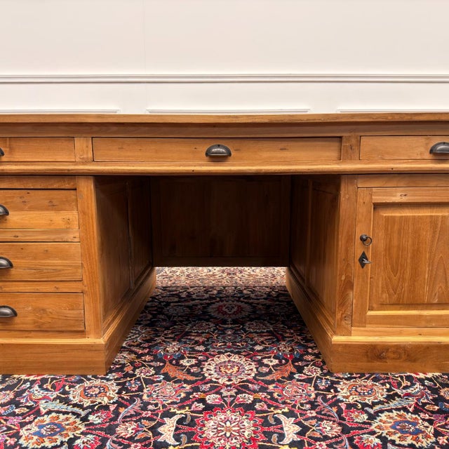 Large English Desk with Back Panel For Sale - Image 14 of 18