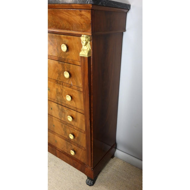 Wood Empire Mahogany Chest of Drawers For Sale - Image 7 of 15