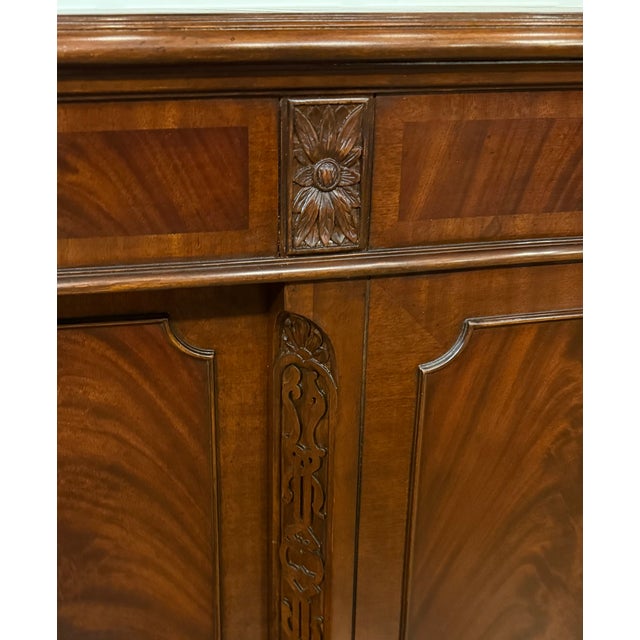 Traditional 72” Mahogany Executive Desk by Leighton Hall - Showroom Sample For Sale - Image 14 of 18