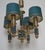 Empire Dark Green Leather and Brass Four-Arm Chandelier, France, 1960s For Sale - Image 12 of 18