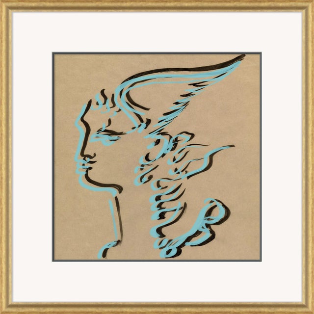 Illustration Apollo, Mercury, Zeus & Hera & Zeus Framed Art Prints - Set of 4 by David Phoenix For Sale - Image 3 of 6