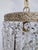 1960s Vintage Hollywood Regency Crystal Waterfall Chandelier With Ornate Brass Frame For Sale - Image 5 of 9