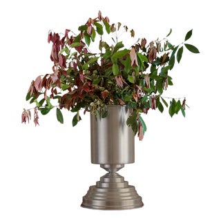 Amphora Maxi Vase in Brushed Aluminum by Caspal For Sale