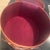 Textile Cognac Leather Rounded Storage Container For Sale - Image 7 of 12