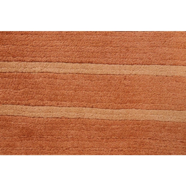 1980s 1980s 1980s Vintage Nepalese Rust/Tan Wool Rug - 6'0'' X 9'0'' For Sale - Image 5 of 10