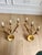 Pair of Vintage Italian Gilt Tole Botanical Leaf Sconces For Sale In Chicago - Image 6 of 7