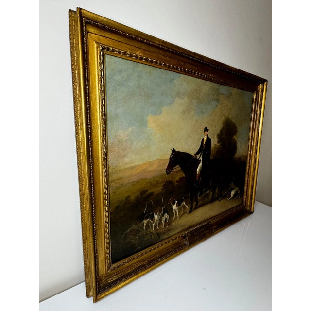Mid 19th Century Large 19th Century Oil Painting the Clandon Harriers Hunt John Imms of Ringmer Up Libertine Mare Hor For Sale - Image 5 of 12