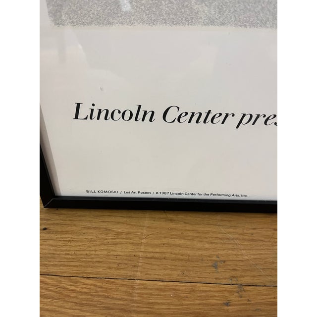 Bill Komoski poster 17th Annual Community Holiday Festival for Lincoln Center. The frame is black anodized aluminum.