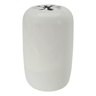 David Gil Bennington Potters White Stoneware Floral Arranger Vase 1995 For Sale
